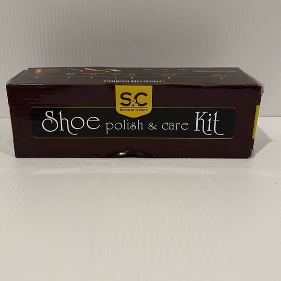 Stone And Clark Shoe Care Kit - Complete Polish Set With Brushes, Wax, Buffing Cloth & Shoe Horn